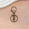 Llavero de aleación de zinc con cierre de langosta chapado y cierre de ocho, juego de tres piezas, colgante para llavero, accesorios para joyería DIY