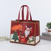 Bolsa No Tejida Recubierta Transfronteriza Bolso de Mano Navideño Embalaje de Ropa Personalizado Bolso de Compras Plegable Estéreo