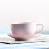 Taza vintage vintage Taza de café de cerámica cruda estilo japonés Juego de taza y platillo de café para té de la tarde de cerámica estilo europeo