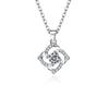 Jingdong Tmall Moda Felicidade Quatro folhas Trevo Colar Pingente Set Mulheres All-match Brincos Diamante Azul Romântico Folha Grass Bracelet