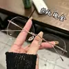 Gafas de Miopía sin Montura Estilo Retro de Gama Alta Marco Metálico Delgado Ultraligero Luz Azul Anti-Reflejos Con Graduación Fabricante Mayorista N