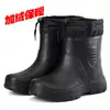 Botas de Lluvia Aote Impermeables de Eva 901 con Forro de Algodón Botas de Lluvia de Corte Bajo con Forro Polar Ligero Triple Protección Seguridad en el Trabajo Zapatos de Agua Zapatos de Goma