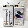 Cable de datos trenzado de un a tres colores en caja con pantalla digital, cable de carga en codo para embalaje, caja blíster, cordón para teléfono móvil, caja de alambre perforado