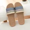 Zapatillas de Lino para el Hogar de Verano para Mujer Uso Interior en Verano para el Hogar Zapatillas Gruesas para Pareja Verano para Hombre