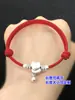 S999 Prata Pura Pingente de Contas Coração Doce Retrô Corda de Mão Trançada Pulseira Colar Acessórios DIY Feitos à Mão