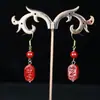 [cadena de suministro] aretes de cinabrio natural arena de cristal de grano aretes de calabaza dorada regalo de cumpleaños
