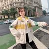 Nuevo Cortavientos Casual de Estilo Coreano Holgado Bf para Estudiante con Bloque de Color Versátil para Trabajo de Primavera y Otoño Chaqueta de Béisbol Casual para Mujer Abrigo Harajuku Tendencia