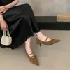 Zapatos Chuyuji Mary Jane de Tacón de Aguja con Punta Retro Francesa para Mujer, Novedad Primavera 2026 Zapatos de Tacón Kitten para el Trabajo y la Noche
