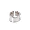 Anillo minimalista nicho de plata esterlina S925 coreana JZ120 para mujer, diseño con sentido del estilo frío, anillo irregular de cara ancha