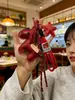 Pingente de Bolsa de Pônei Série Miu, Ornamento Vermelho da Sorte para o Ano Novo, Chaveiro de Carro do Ano do Cavalo