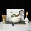 Conjunto de Chá Matcha Cerâmico de Alta Qualidade Estilo Japonês Tigela Lisa com Bico Tigela de Matcha Rosa com Bico Conjunto