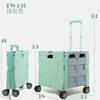 Carrito de Compras Plegable con Escalera, Carrito de Comestibles con Ruedas Universales, Carrito de Mano, Carrito Pequeño, Carrito de Compras para el Hogar, Carrito Pequeño de Comestibles