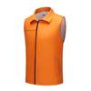 Camisa de impressão para publicidade de fábrica em grupo - atividade voluntária, camada única, espessura média, vermelho alaranjado, zíper lateral refletor, colete