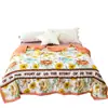 Popular Colcha de Verano Estampada Lavada de Algodón Fresca Hecha a Medida, Colcha Delgada de Aire Acondicionado para Verano, Colcha para Siesta en Dormitorio Estudiantil