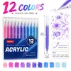 Set de Bolígrafos de Gel Acrílico de 36 Colores para Garabatear y Dibujar de Niños, Escritura y Toma de Notas de Estudiantes, y Bolígrafos para Diarios