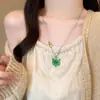 Collar Trenzado de Cuerda con Perlas de Piedra Natural para Mujer, Cadena para Clavícula de Piedra Ojo de Tigre Estilo Chino Nuevo Vintage, Accesorio Largo Colgante para el Cuello con Manchas