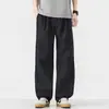 Ropa de Hombre Feng She / Novedad de Primavera Holgados Casual Versátiles Pierna Recta Pantalones Estilo Lujo Ligero Old Money Pantalones de Pierna Ancha para Hombre