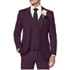 Traje de Vestir de Botón Único Hecho a Medida para Comercio Exterior Transfronterizo con Impresión Digital, Traje de Tres Piezas Hecho a Medida para Hombre