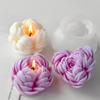 Jiahuimei Vela Perfumada de Flores Molde de Silicona Flor de Peonía DIY Jabón Hecho a Mano Difusor de Piedra Molde de Aromaterapia