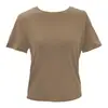 Camiseta de Algodón Acanalado Guangzhou Shisanxing de 220g para Mujer, Directo de Fábrica, Corte Entallado, Top de Manga Corta de Moda, Suministro Exclusivo Segunda Remesa de Verano
