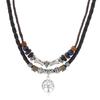 Europeu e Americano Hot-selling Retro Life Tree Pingente Colar de Camada Dupla Colar Feminino Criativo DIY Colar Frisado