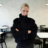 Pronta Entrega Transfronteiriça Outono e Inverno Novo Casaco de Lã Feminino, Estilo Europeu e Americano, Tamanho Europeu, Gola Alta, de Botão Único, Elegante
