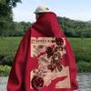 Moletom com capuz estampado de rosas masculino primavera e outono pesado da moda marca solta tamanho grande Duffy bonito americano retrô jaqueta top