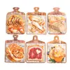 Hermosas Pegatinas Día Bonito Serie Panadería Tema Pan Decoración de Diario Pegatinas Material Creativo 8 Hojas 6 Diseños
