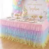 Mantel multicolor estilo americano y europeo para faldas de pastel, fiestas navideñas, reuniones de cumpleaños, banquetes de boda, manteles de fiesta