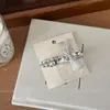 Grampo de Cabelo de Luxo Coreano de Alta Qualidade, Nicho, com Laço de Strass, Versátil, Elegante, para Franja, Presilha, Acessório de Cabelo