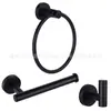 Conjunto de Argolas Pretas para Toalha Transfronteiriço Rack de Armazenamento para Banheiro em Aço Inoxidável 304 Suporte para Papel Toalha Acessórios de Banheiro Pingente