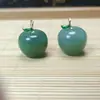 Flor de Melocotón Xinjiang Seda Dorada Jade Manzana Pequeña Fruta de la Paz Colgante Cadena para Clavícula Collar de Jade Natural