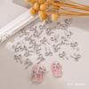 Manicura Transfronteriza Lazo Cinta Arte de Uñas Joyería Pintura en Aerosol de Color Hueco Metal Uña Postiza Joyería para Uñas Mayoreo