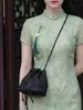 Bolso Bandolera Cubo de Gran Capacidad de Moda Nuevo Estilo Chino 2026 Nuevo Modelo Inspirado en Qipao con Tachuelas de Perlas Transfronterizo