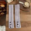 Polainas de punto de algodón para mujer con botones y aberturas, ligeramente acampanadas, adelgazantes, engrosadas para otoño e invierno, polainas largas cálidas