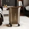 Cubo de basura de gran capacidad para cocina, Contenedor de almacenamiento estrecho de lujo, Alto valor estético para sala de estar y oficina, Papelera de almacenamiento para el hogar