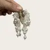 Presilha de Garra com Franja de Pérola Elegante Feminina Pequena Mini Tamanho Garra de Cabelo Moda Personalizada