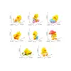 Figuritas de pato de PVC, miniatura y adorables, para paisajismo, decoraciones DIY y accesorios para jardines, escritorios e interiores de automóviles