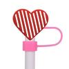 Nuevo comercio electrónico transfronterizo San Valentín Día de San Valentín tapa de pajita a prueba de polvo pajita de plástico blando de PVC manga decorativa para pajita