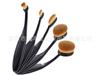 5 pcs Escova de dentes preta tipo maquiagem pincel base blush escova sobrancelha escova sombra de olho pincel corretivo escova escova florescente