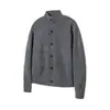 Chamarra suéter casual de punto irregular con cuello redondo, forro polar, cálida, simple, de color liso, moda de primavera para mujeres y parejas