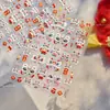 Pegatinas para Uñas Kitty Danza del León Año Nuevo Año del Caballo Lingote Rojo de Fortuna y Riqueza Pegatinas de Decoración para Uñas 3D en Relieve