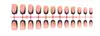 Venta Caliente Transfronteriza Arte de Uñas Uñas Portátiles Cuadrado Mediano Estilo Francés Mariposa 3D Chica Estilo Ballet Uñas Postizas Puntas de Uñas