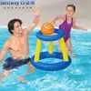 Bestway52418 aro de baloncesto para jugar en el agua, pelota inflable para piscina, juguete de tiro a la canasta