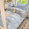 Juego de Ropa de Cama de Algodón Puro de Tres Piezas para Dormitorios Universitarios, Nuevo Modelo 2026, Juego para Cama Individual/Doble, Juego de Cuatro Piezas, Lavable a Máquina