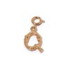 Collar con colgante de 26 letras de bambú con diseño vintage de personalidad sencilla chapado en oro auténtico de latón para mujer