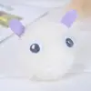 Bola de pelo de animal linda DIY hecha a mano de alta elasticidad, bola de felpa colorida de juguete, accesorios divertidos de decoración de ojos de bola de felpa