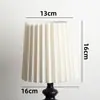 Pantalla de Lino Plisado Pastoral Floral Retro para Lámpara de Piso Colgante de Mesita de Noche de Dormitorio Hotel Accesorios