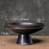 Cerámica China Flor de Loto Plato Alto para Frutas Plato para Bocadillos de Té Plato para Pasteles Bandeja para Frutas Frutas Secas Plato de Postre Creativo para el Hogar