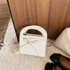 Bolsa de Mão Mini com Laço Francês Tendência 2026 para Mulheres, Design Único, Bolsa Quadrada Pequena de Ombro Cruzado